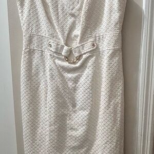 Liz Claiborne Cream Strapless Dress